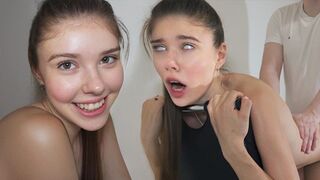 The guy pushed his cock in the girl’s pussy very deeply