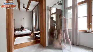We saw our friends showering, we wanted to join the fun