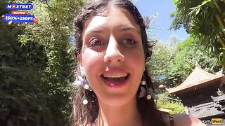 The guy came to the public toilet and made cumshot on face of girl