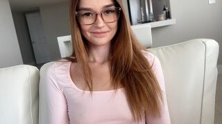 A guy is teaching his 18 y.o. step-sis to fuck