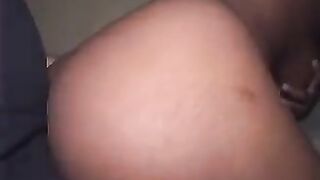 A beautiful brunette with big natural tits has real sex with a negro