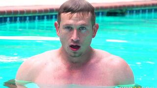 I wanted to get a tan, but I got fucked by the pool instead