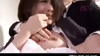 Asian guy forced his sister to have sex with him, he enjoyed it a lot