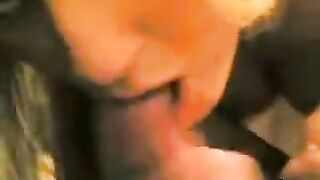 A blowjob from a girlfriend in a homemade setting is always exciting