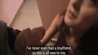 The first anal experience with a cute and modest girl