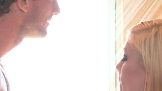 A young couple have hot sex right in the shower at home