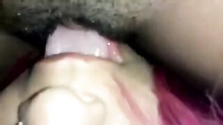 A cute girl had to lick her girlfriend’s hairy Latin pussy on camera