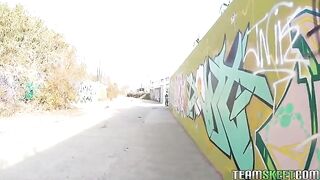 A guy right in the street fucked a passer-by girl