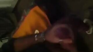 The guy masturbates in front of the mirror, and it's great for him
