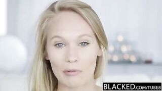 A blonde baby has sex with a Negro for the first time