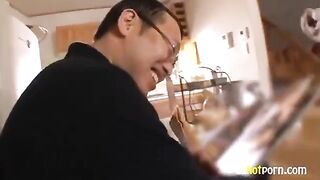Hot teen Asian classmate hard spanked and fucked school day off