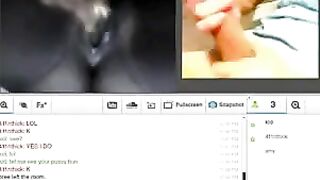 A wife has sex with her husband in front of the webcam