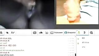 A wife has sex with her husband in front of the webcam