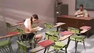 The teacher screwed student in mouth and cancer