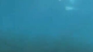 Aqualangists have passionate sex right in the water