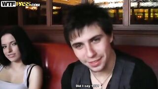 A group of Russian pick up guys fucked a girl in the toilet of a cafe