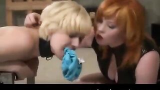 Lesbian beauties fuck each other and bind with BDSM