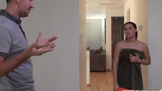 A girl with cancer has sex with a guy in the bedroom