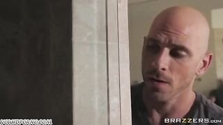 The pretty girl was fucked by a guy with a big dick in the bedroom