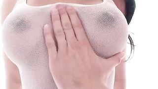 The baby is sitting on the dick with charm and cuts