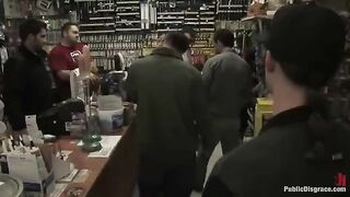 A girl was roughly fucked right in the store