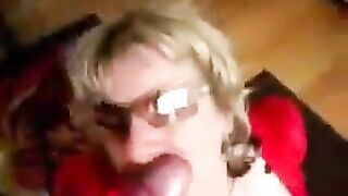 A girl in latex got her big boobs dirty with sperm in a steamy session