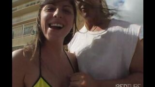 A girl was fucked after a walk on her bicycle, just like in the movies