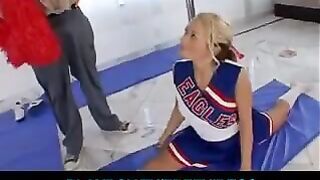 A girl with gymnast’s body sits on a twine in sexy style
