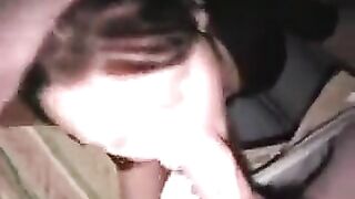 A sexy brunette named Maria gave a blowjob to her lover