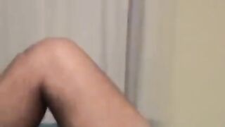 The guy masturbates himself with his hand to a porn video