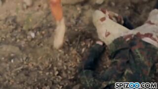 Man fucked two sexy blondies in the abandoned house