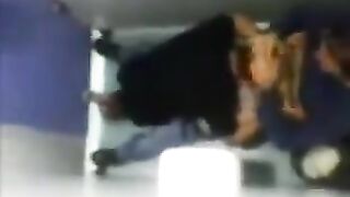 The camera hidden in the toilet shows how two guys are sucking cocks