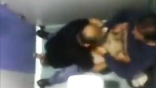 The camera hidden in the toilet shows how two guys are sucking cocks