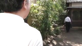 A beautiful Asian girl is having fun after class