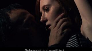 A hot teen redhead gets fucked in a dark room HD