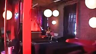 A sexy woman in a latex suit saddled a member, showcasing intense passion