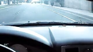 Nikki makes a blowjob right in the car, it was a surprise