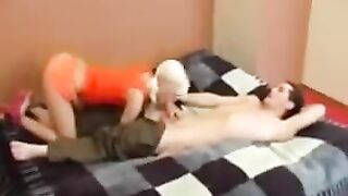 A girl could not resist her brother’s advances in a steamy encounter