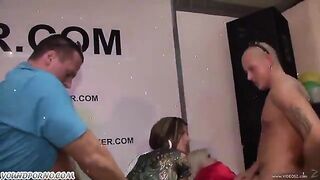 Bunch of drunk people having fun in an orgy style