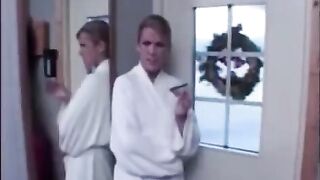 The girl was fucked while her husband was bound and gagged