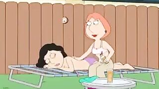 Family guy lesbian porn with Bonnie and Lois getting hard cock