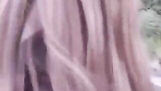 The girl is not embarrassed to have sex in public places, including blowjobs
