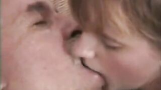 The grandfather stretched the finger of her granddaughter to the limit