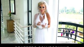 The bride got painted and immediately began to engage with the witness