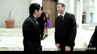 The bride got painted and immediately began to engage with the witness