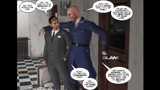 A bitch in a porn comic is doing her dirty business