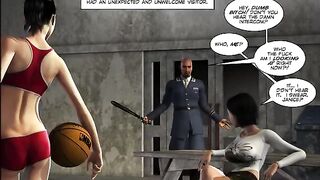 A bitch in a porn comic is doing her dirty business