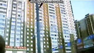 A pick-up guy fucked sexy blonde teen on the street