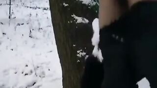 The guy tried to freeze the dick and pussy of the girl in a daring stunt