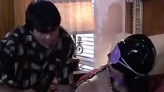 A hot game with a mistress in a BDSM setting with beautiful tits